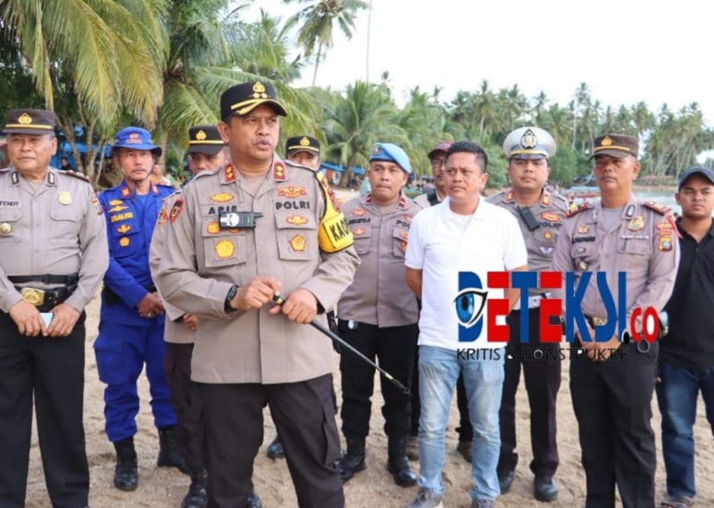 Kapolres Madina beserta Forkopimcam Muara Batang Gadis Dilokasi objek Wisata Pantai Barat.