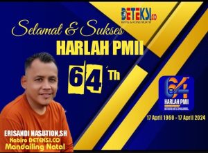 Erisandi Nasution,SH Mantan Ketua PKC PMII Sumut Periode 2016-2018