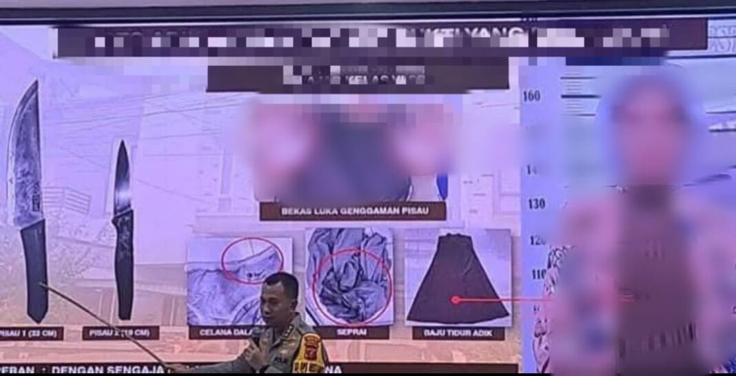 Kapolrestabes Medan, Kombes Pol Jean Calvijn Simanjuntak Konference pers terkait penanganan kasus dugaan pembunuhan yang melibatkan Anak Berhadapan dengan Hukum (ABH) di Mapolrestabes Medan, Senin (29/12/2025).