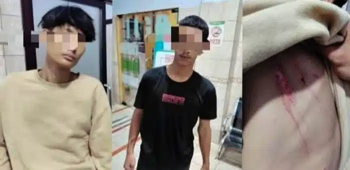 Penyerangan dua remaja Binjai oleh geng motor.