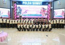 Kapolda Sumut Lepas Kontingen Kemala Run 2026, Siap Tampil Maksimal di Bali Kapolda Sumut Irjen Pol. Whisnu Hermawan Februanto secara resmi melepas kontingen Polda Sumut yang akan berlaga dalam ajang Kemala Run 2026 di Bali, di Aula Tribrata Polda Sumut, Rabu (15/4/2026).