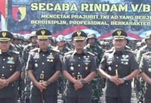 Pendidikan Bintara TNI AD 2026 Resmi Dibuka! 428 Prajurit Tempaan Baru Siap Digembleng di Jember Sebanyak 428 calon Bintara TNI AD mengikuti upacara pembukaan Pendidikan Bintara Gelombang II Tahun 2026 di lapangan Secaba Rindam V/Brawijaya, Jember, Sabtu (18/4/2026), yang dipimpin Brigjen TNI Mukhamad Albar.