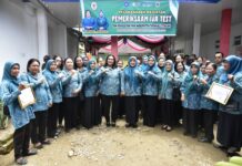 Semarakkan Hari Kartini, TP PKK Tapteng Laksanakan IVA Test TP PKK Tapteng melaksanakan IVA Test di 5 kecamatan, Selasa (11/4/2026).