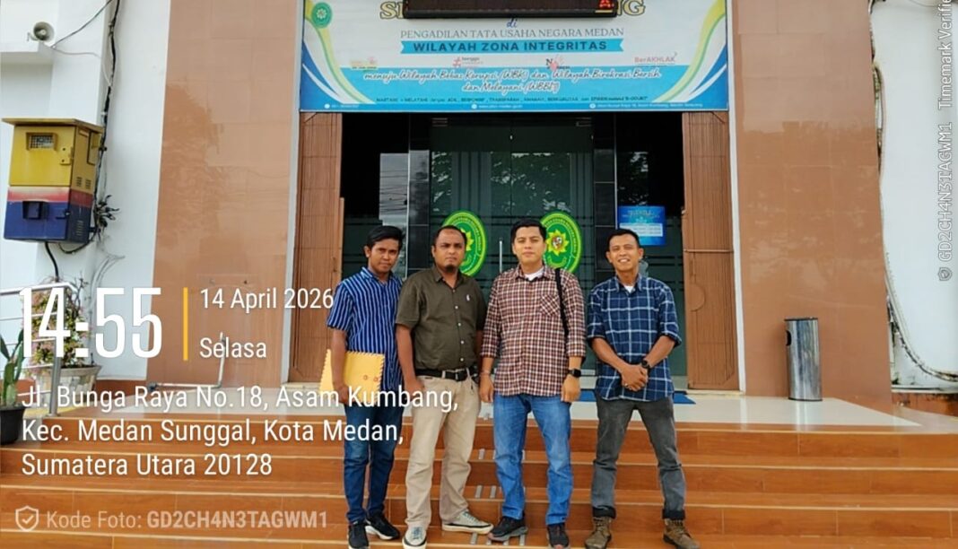 Sengketa keterbukaan informasi publik di Mandailing Natal berujung pengajuan permohonan eksekusi ke PTUN Medan, Selasa (14/04/2026).