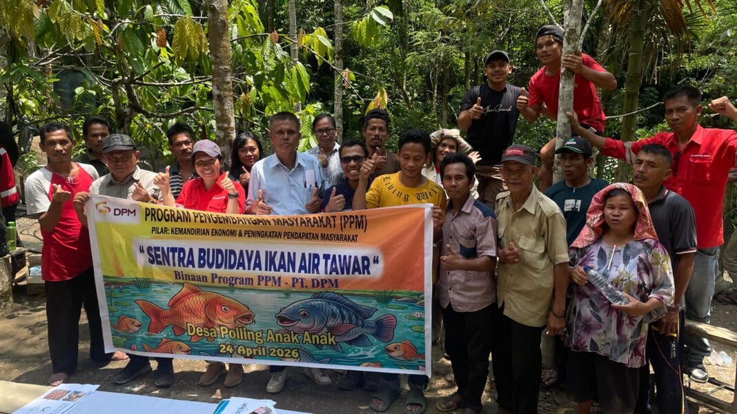 Pelatihan Budidaya Perikanan Air Tawar di Desa Polling Anak Anak Kecamatan Silima Punggapungga yang diinisiasi PT. DPM sebagai bagian program Pengembangan dan Pemberdayaan Masyarakat. (Istimewa)