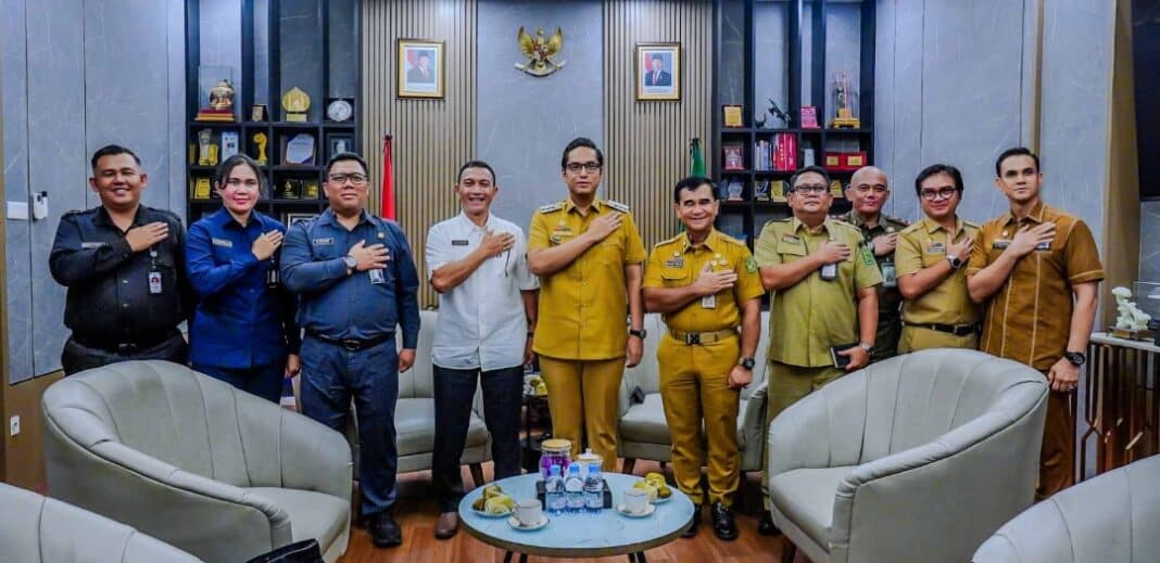 Wali Kota Medan Rico Tri Putra Bayu Waas menerima kunjungan peserta didik Sespimmen Polri Dikreg ke-66 Tahun 2026 di Rumah Dinas Wali Kota Medan, Selasa (19/5/2026).