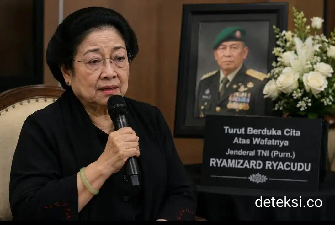 Foto Ilustrasi: Presiden ke-5 Republik Indonesia, Megawati Soekarnoputri, menyampaikan duka cita mendalam atas wafatnya Ryamizard Ryacudu di Jakarta, Minggu (31/5/2026). Megawati mengenang almarhum sebagai prajurit negarawan yang memiliki dedikasi tinggi, setia kepada bangsa, serta selalu hadir membantu rakyat dan negara dalam berbagai situasi. Foto: Istimewa.