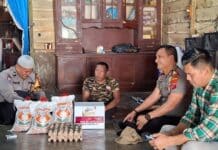 Sambut HUT Bhayangkara ke 80, Polsek Na IX-X Bagi-bagi sembako