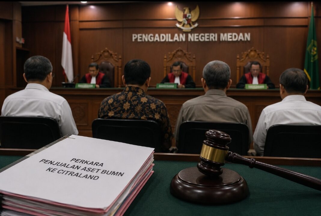 Majelis hakim Pengadilan Tipikor Medan menjatuhkan vonis bebas kepada empat terdakwa dalam perkara penjualan aset BUMN terkait kawasan Citraland. (Foto: Ilustrasi)