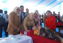 Wabup Tiorita Sambut Bhakti Kesehatan HUT Bhayangkara di Langkat
