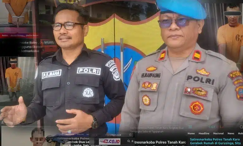 Petugas Sipropam Polres Karo memberikan keterangan terkait hasil penyelidikan internal atas pemberitaan dugaan keterlibatan anggota Satresnarkoba dengan bandar narkoba di Kabanjahe. Hasil pemeriksaan menyatakan tuduhan tersebut belum didukung fakta yang membenarkannya. (Foto Dok. Humas Polda Sumut)