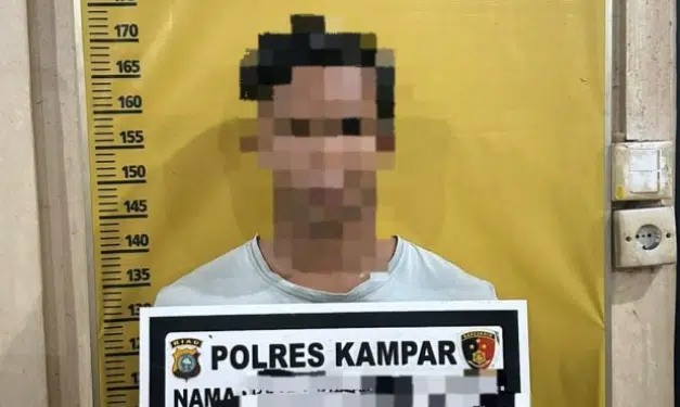 Unit PPA Satreskrim Polres Kampar mengamankan seorang pemuda berinisial RR dalam perkara dugaan persetubuhan dan perbuatan cabul terhadap anak di bawah umur di Kecamatan Tapung. (Foto Dok. Humas Polda Riau)