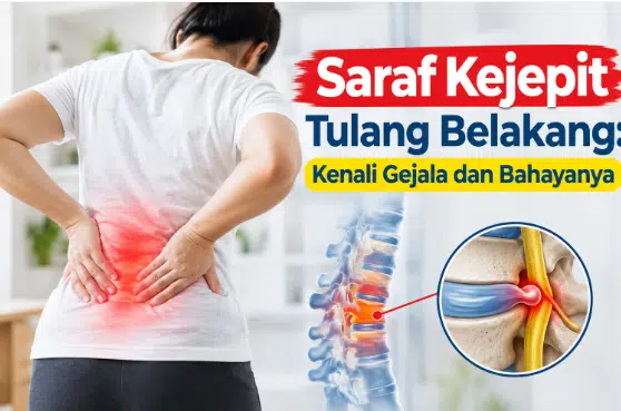 foto ilustrasi: Saraf kejepit tulang belakang atau HNP dapat menyebabkan nyeri yang menjalar dari pinggang ke bokong dan tungkai, disertai kesemutan, mati rasa, hingga kelemahan otot.