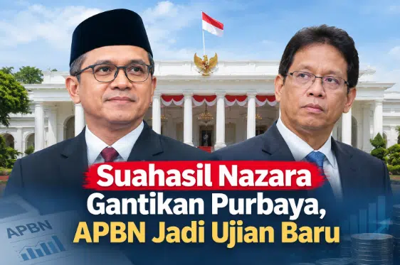 Foto ilsutrasi: Suasana Suahasil Nazara dan Purbaya Yudhi Sadewa setelah pergantian Menteri Keuangan. Suahasil resmi dilantik Presiden Prabowo Subianto sebagai Menkeu menggantikan Purbaya di Istana Negara, Jakarta, Senin (14/9/2026).